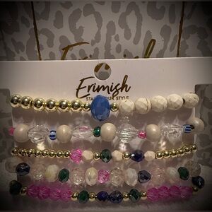 New ERIMISH Bracelet - Pink, Green, Blue, Ivory & Gold